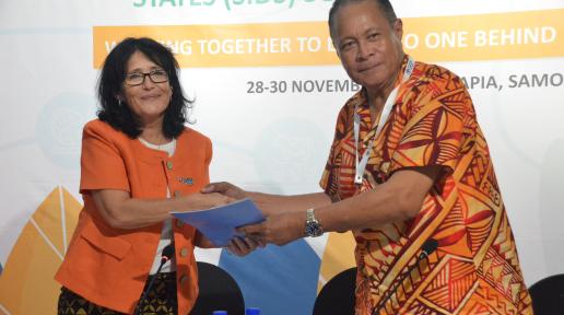 Dr. Marinescu, UNRC, and Hon. Crossley Tatui of the Government of Niue